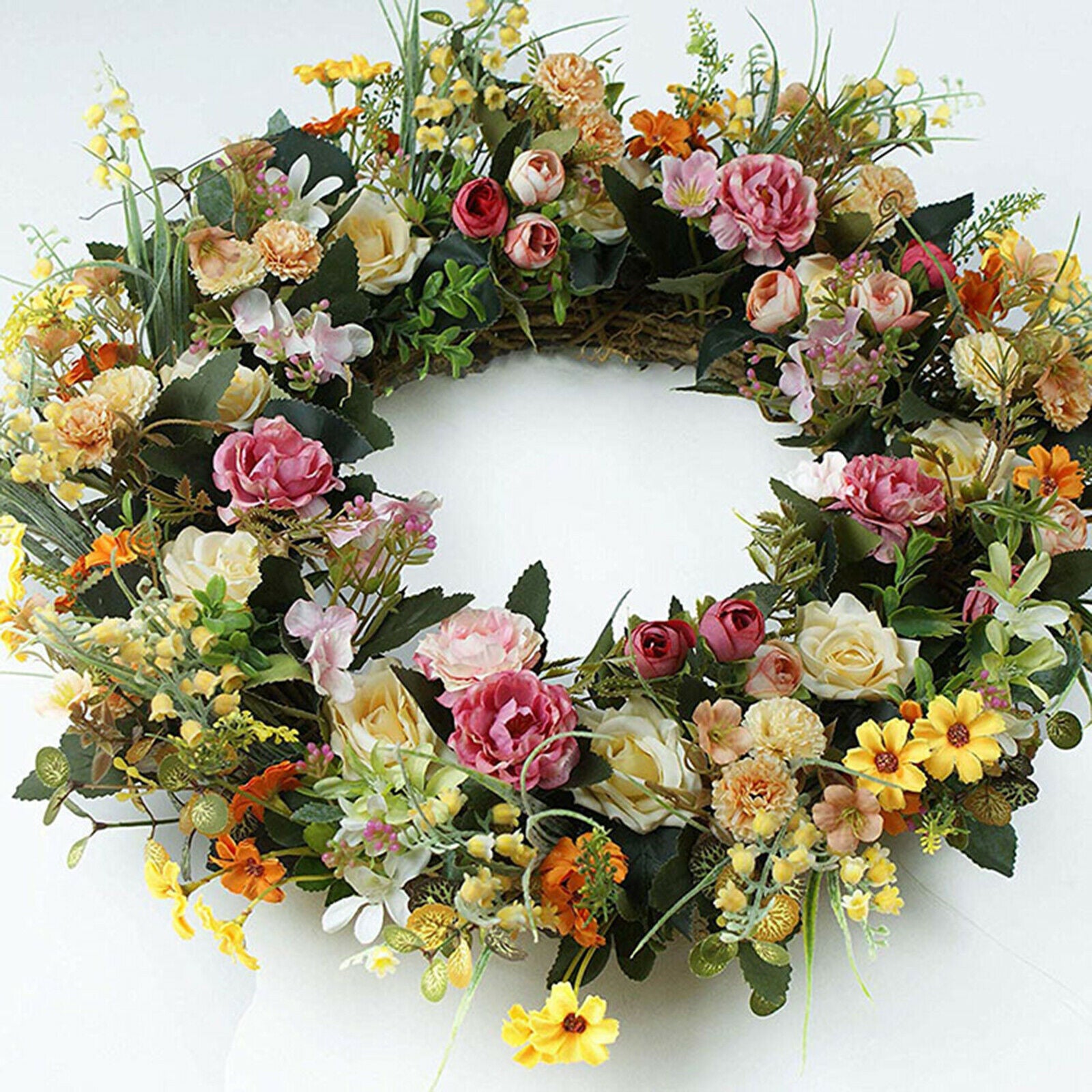18inch Front Door Wreath Round Garland Home Decor Window Wall Party Decor