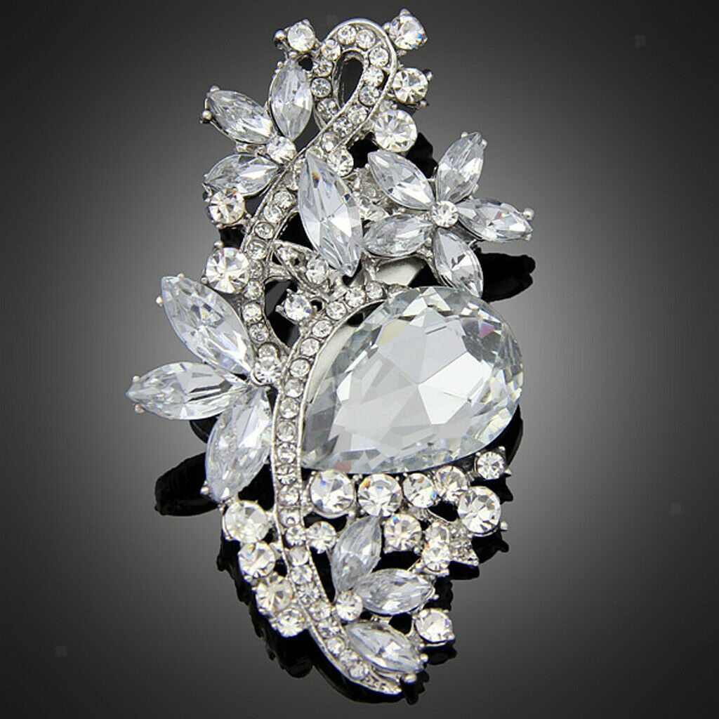 Fashion Brooch for Women Wedding Rhinestone Scarf Clip
