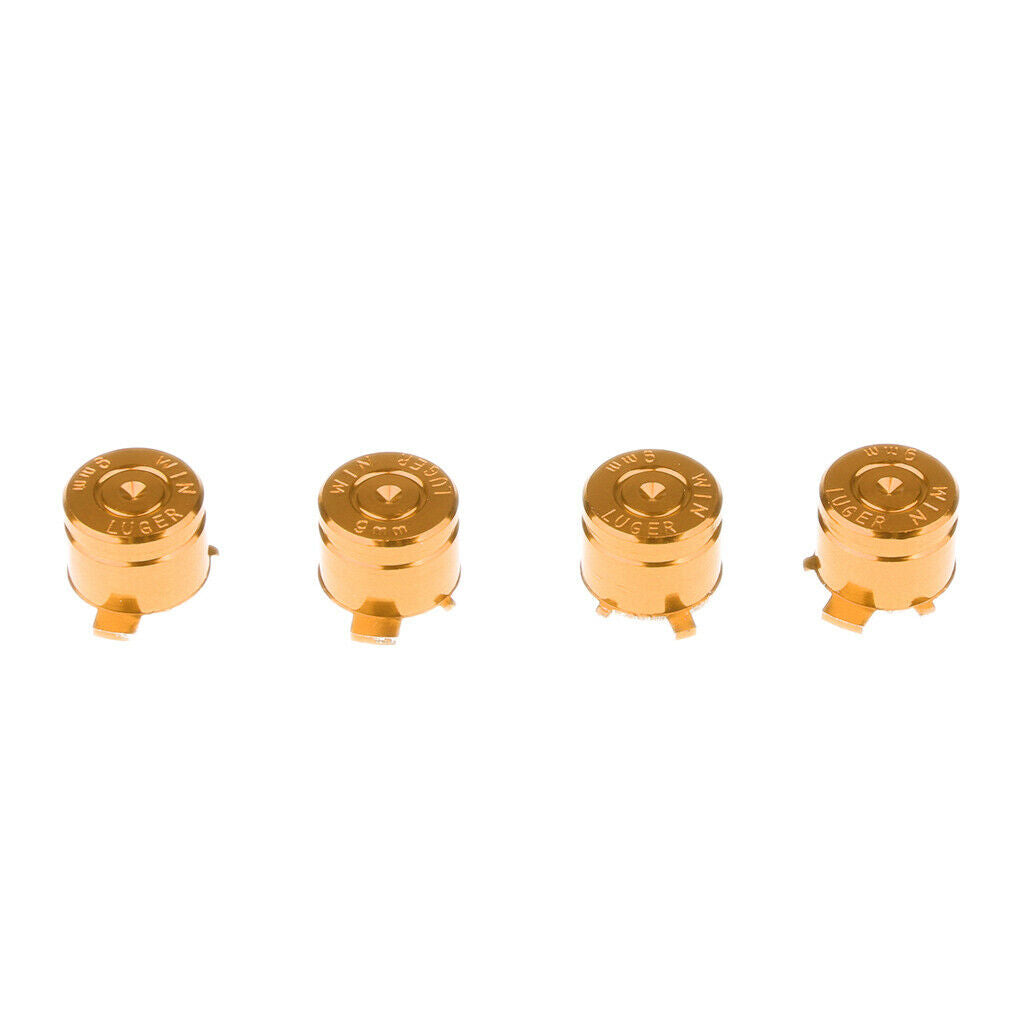 Metal Bullet Buttons Thumbsticks Thumb Grip and Chrome D-pad ABXY Buttons