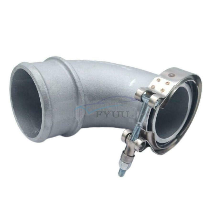 Aluminum 90Â° Air Intake Elbow Pipe & Clamp Set for Cummins Holset HX35 HX40 6BTA