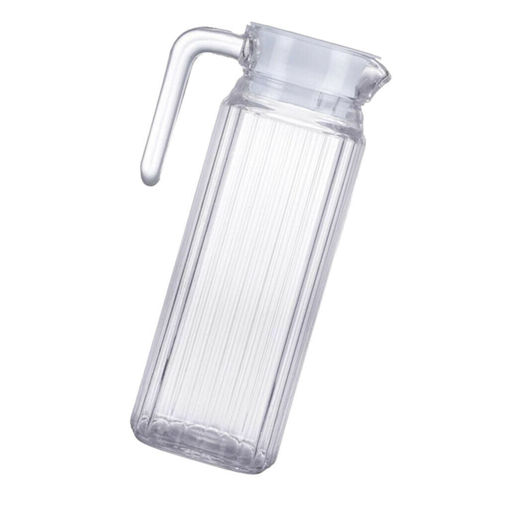 2 Pcs Acrylic Clear Water Pitcher 1.1L Beer Beverage Serving Jars for Bar