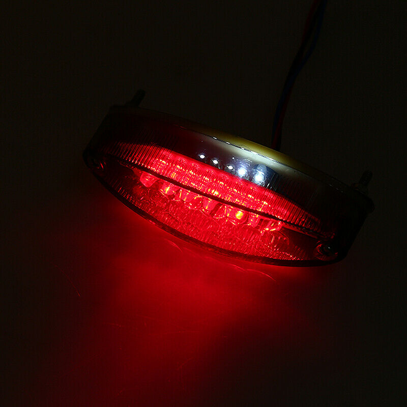 Motorcycle Universal Smoke LED Integrated Tail Light Brake License Plate Holder