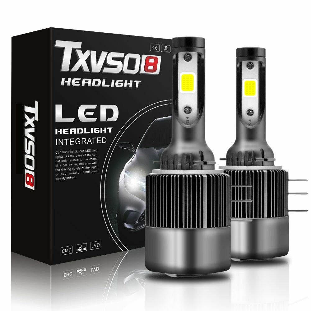 LED H15 6000K White 55W 5500LM Car LED Bulbs Headlights Set Kit