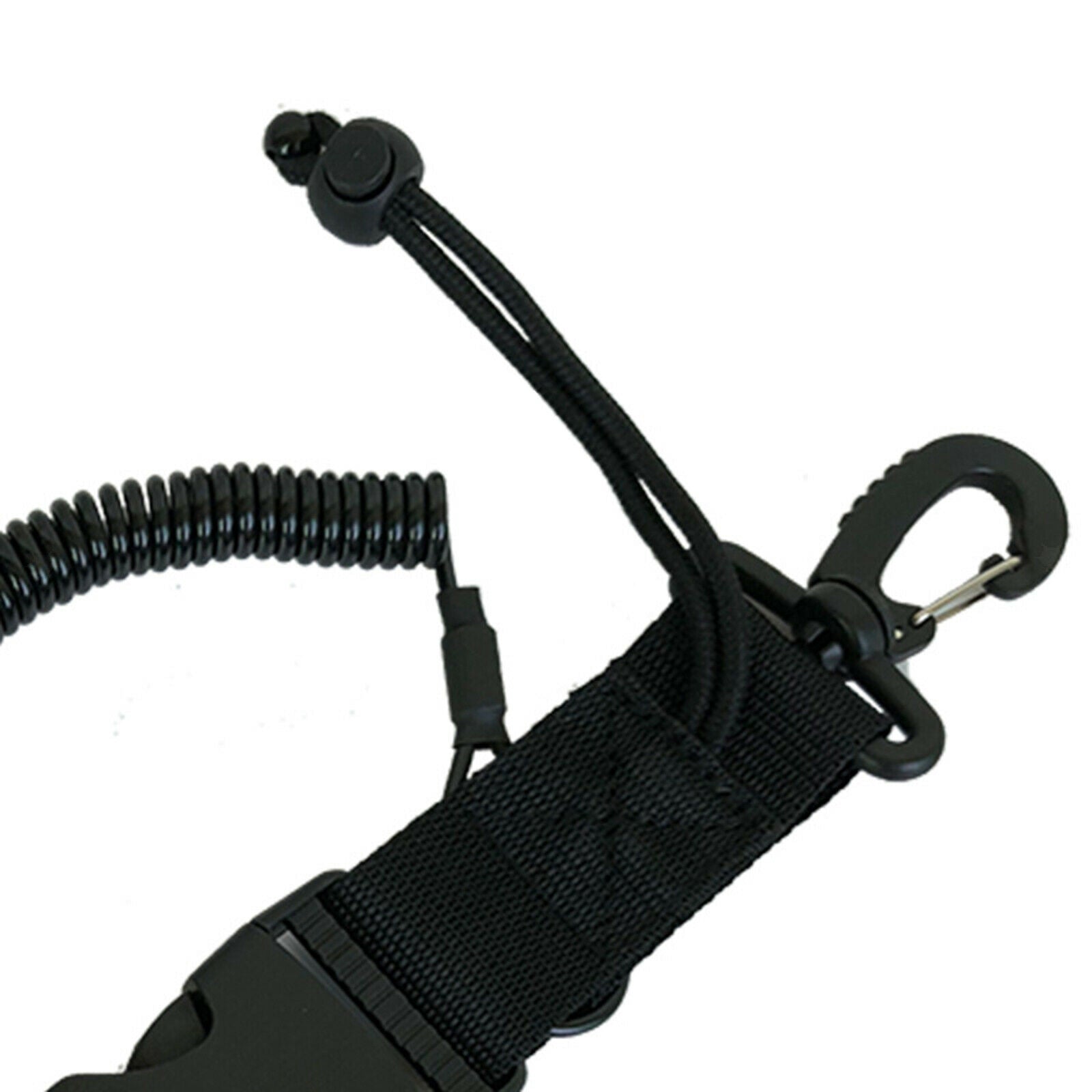 Scuba Diving Lanyard Coil Lanyard with quick release buckles and clip for