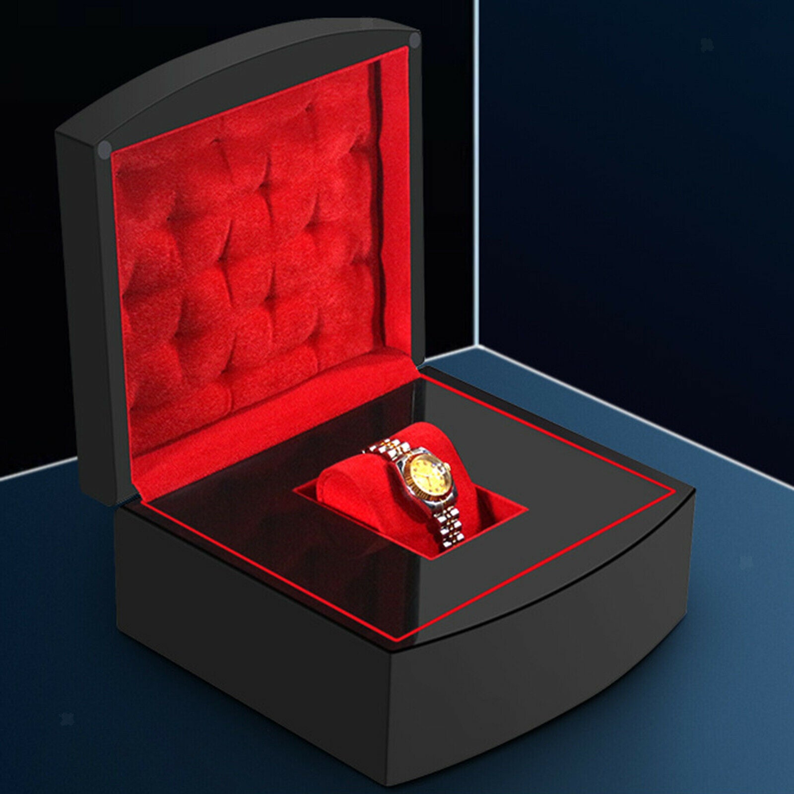 Stylish Piano Wood Watch Case for Display Proposal Wedding Gift Collector