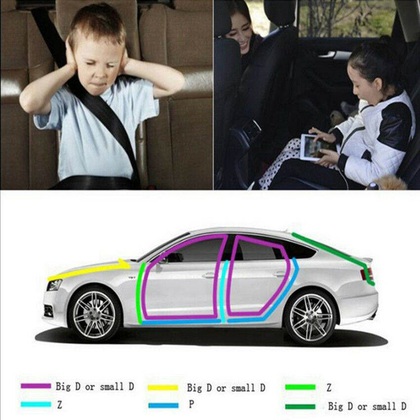 4M P Shape Car Window Door Rubber Seal Weatherstrip Strip Hollow Car Motor Auto