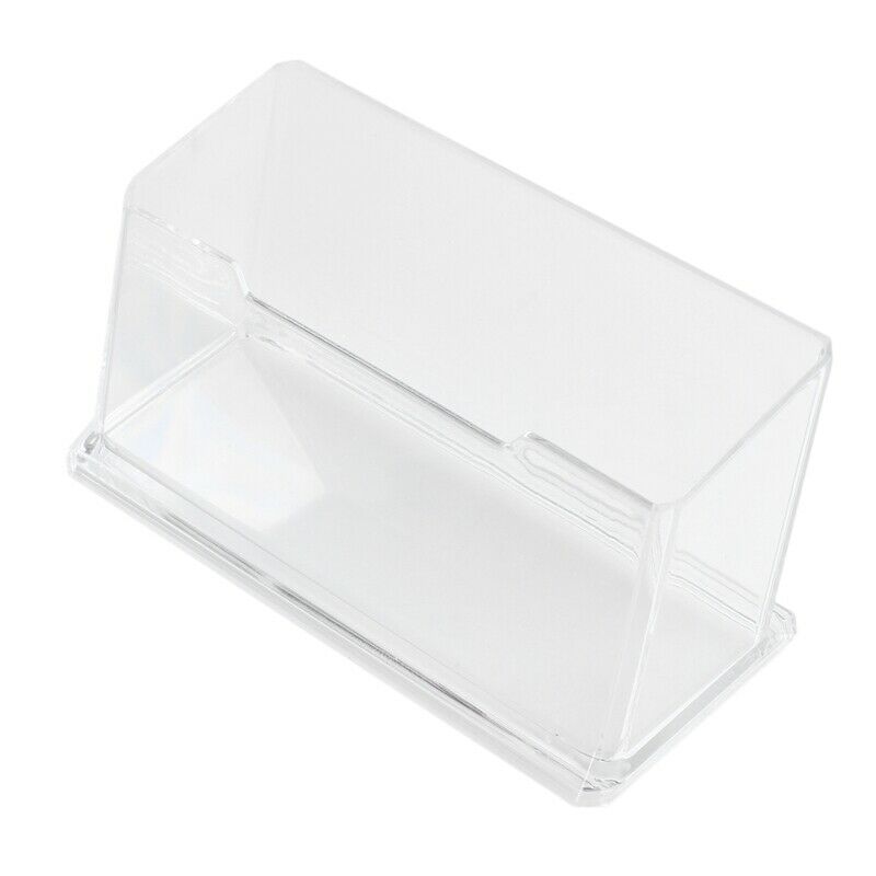 New Clear Desktop Business Card Holder Display Stand Acrylic Plastic Desk ShelK6