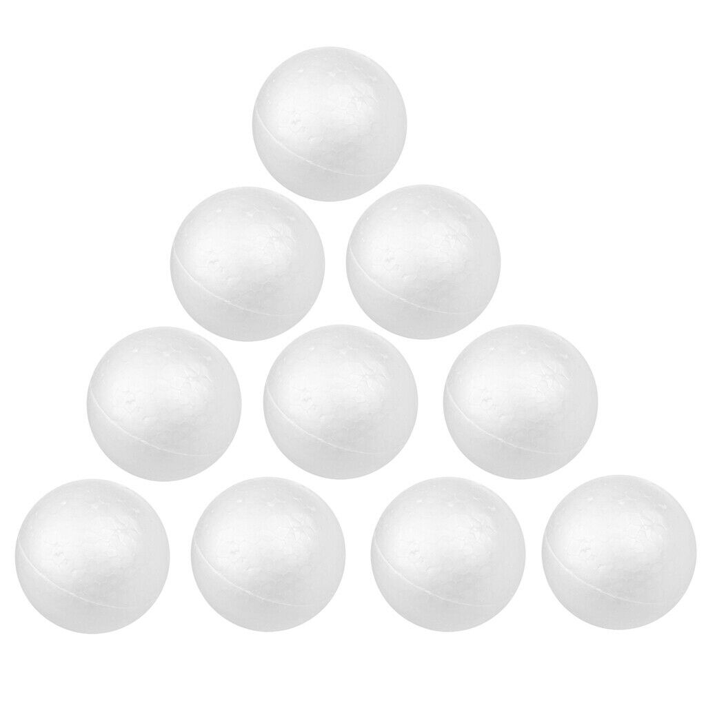 10pcs Foam Balls Unpainted Polystyrene Foam Sphere Ball For Handwork Crafts
