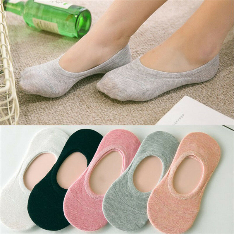 5 pairs Women Soft Candy Color Cotton Short Fashion Ankle Socks Random Color NDD