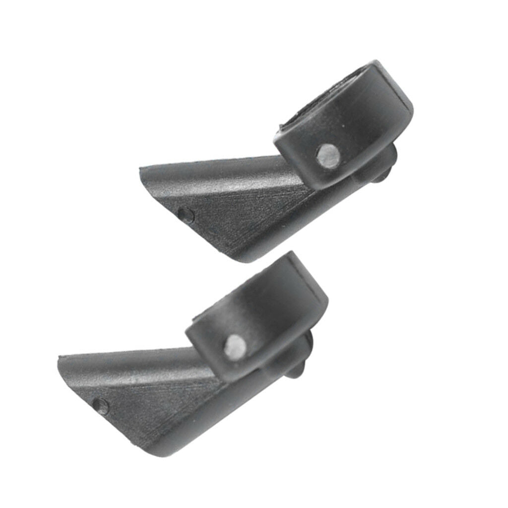 2x Black Windshield Wiper Water Spray Jet Washer Nozzles for Audi A3 S3 A4