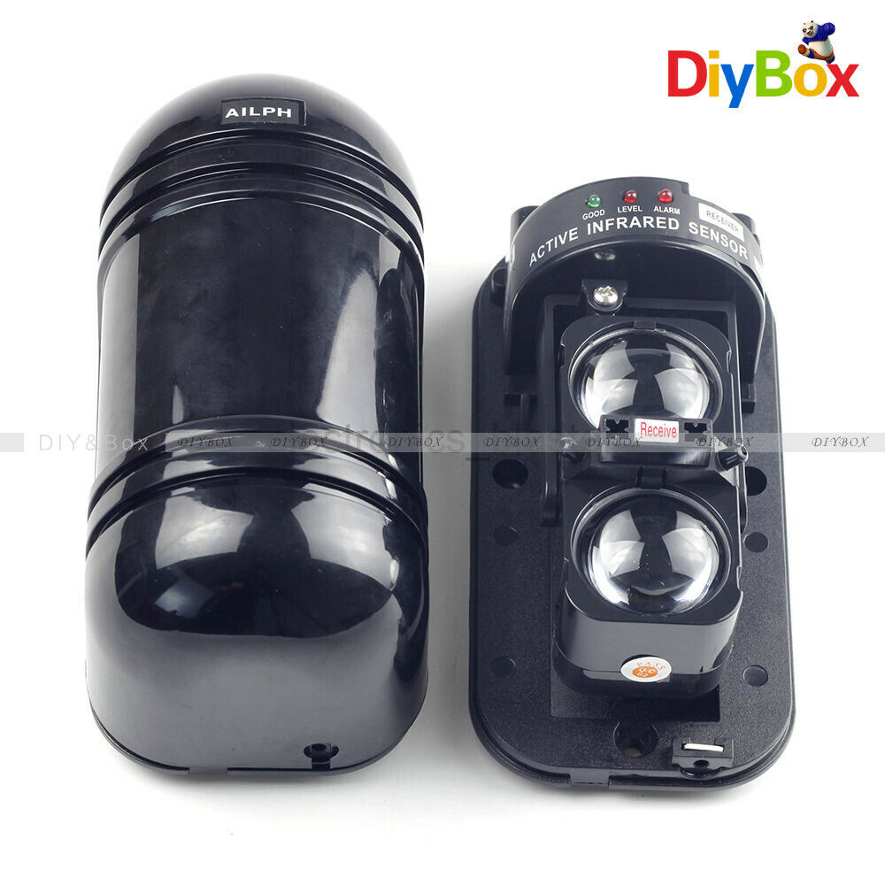 1Pair 100m Dual Beam IR Infrared Detector Module Burglar Alarm for Home Security