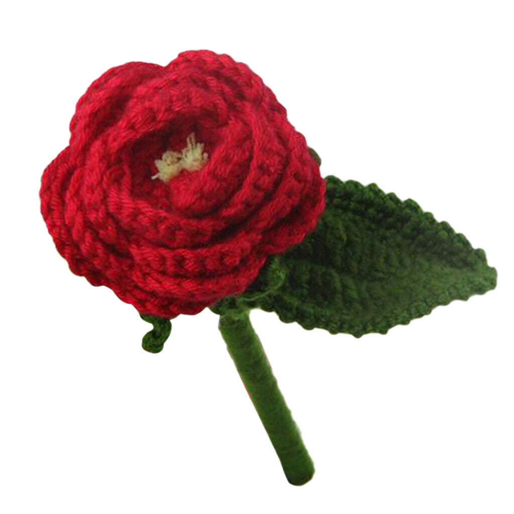 DIY Crochet Kits Red Rose Sewing Material Package For Adults Crochet Lovers