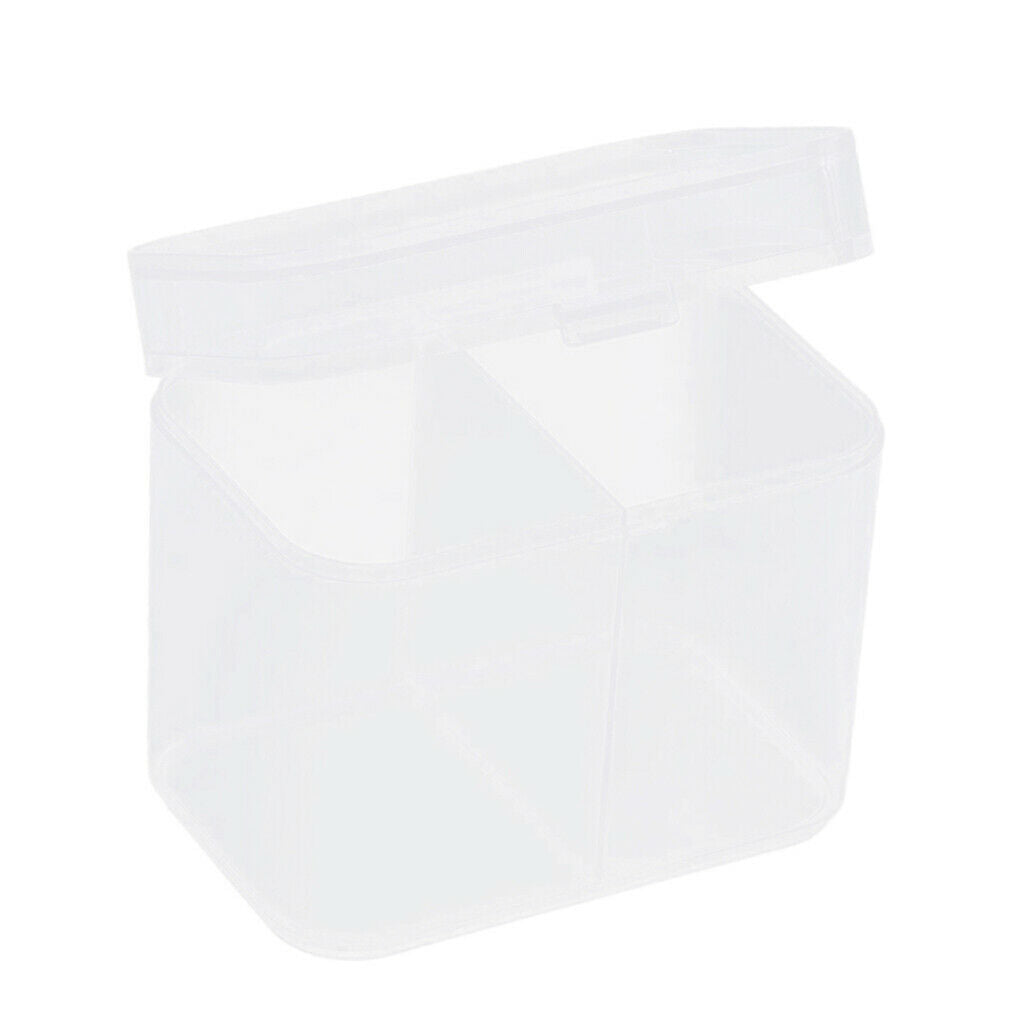 Plastic Makeup Cotton Swabs Box Toothpick Crafts Container with Lid Clear