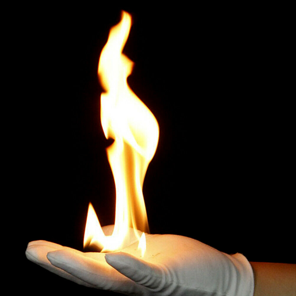 2 Pair Magic Fire  Gloves Bring Fire from Glove Palm Magic Props Magic Tr.l8