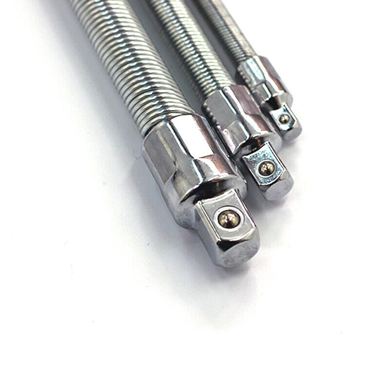 3X 1/4'' 3/8'' 1/2'' Flexible Extension Spring Shaft Connect Rod Socket Wrench