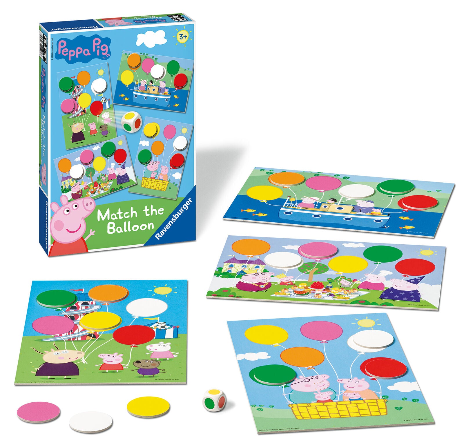 21406 Ravensburger Peppa Pig Balloon Game Childrens Games 26 Pieces Age 6+ Years