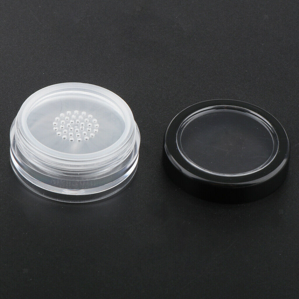 10pcs Loose Powder Container Powder Puff Case Foundation Makeup Storage Jars