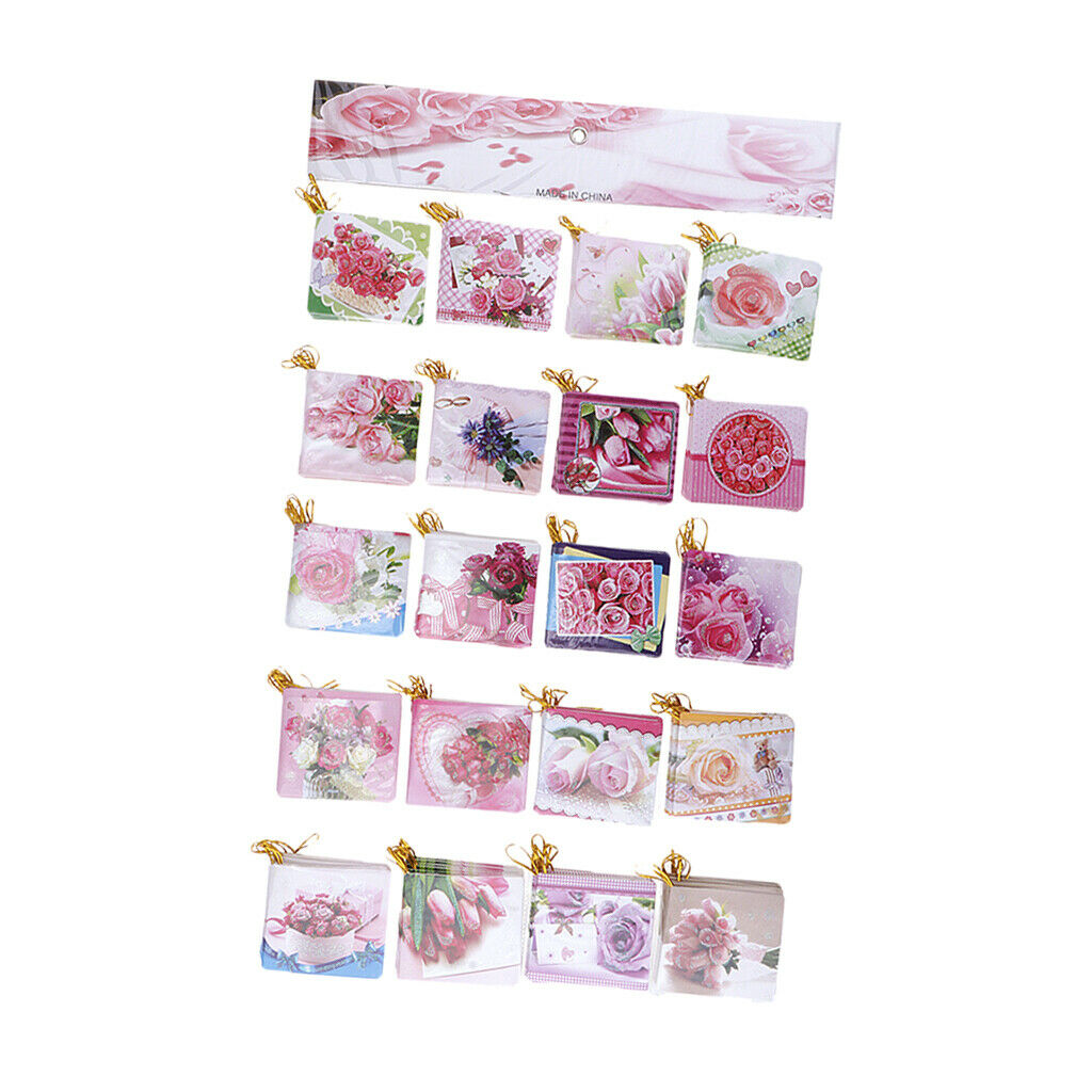 160pcs Rose Greeting Message Cards Hanging Notes Cards Party Decoration