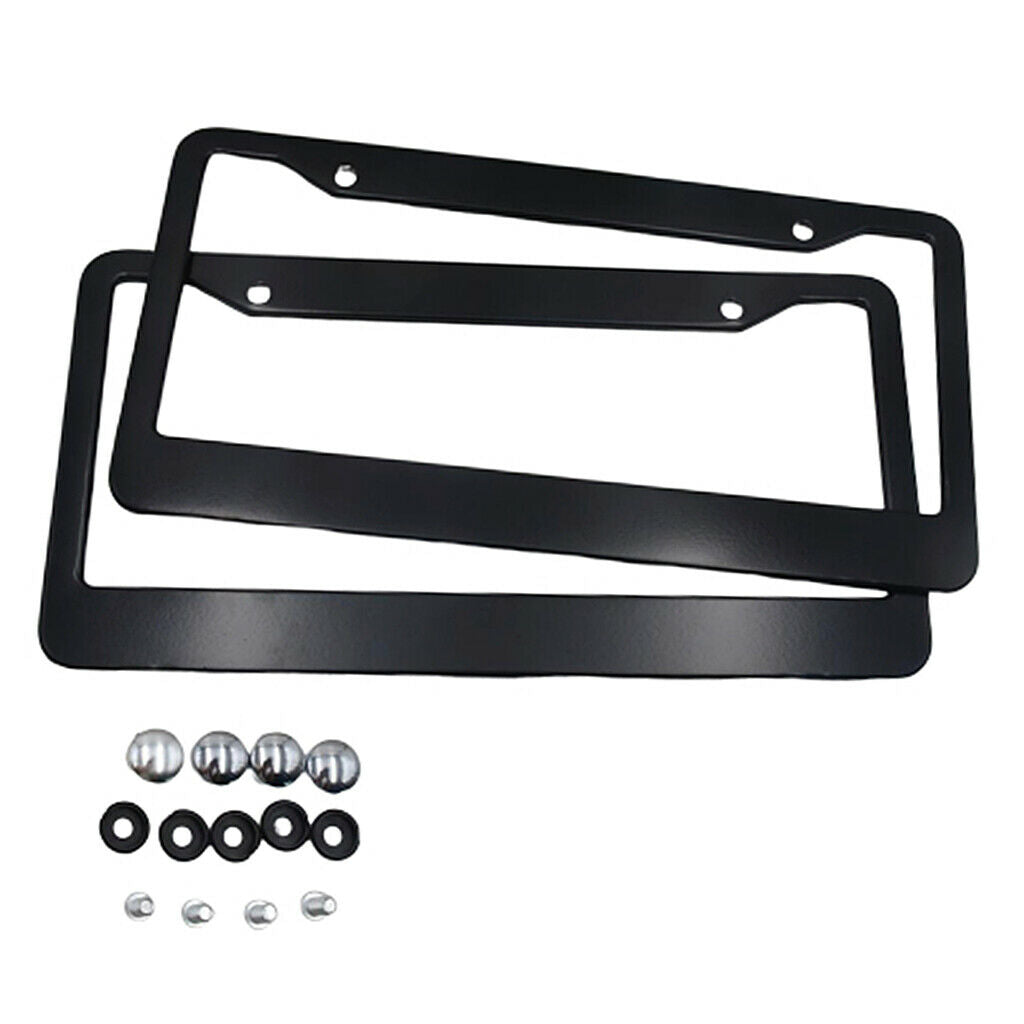 2pcs Universal Truck Racing License Plate Frame Tag Protective Cover Holder