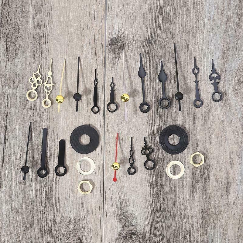 2 Pieces High Torque Wall Clock Movement Mechanism with 6 Different Pairs Hands
