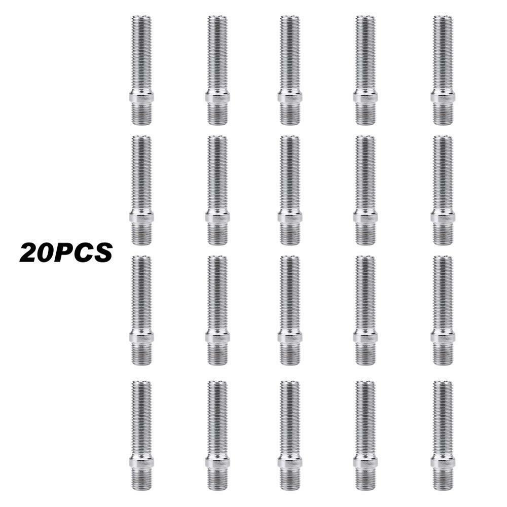20Pcs 50mm Extended Wheels Stud 12x1.5 to 12x1.5 Screw Adapter for A4 1998-2008