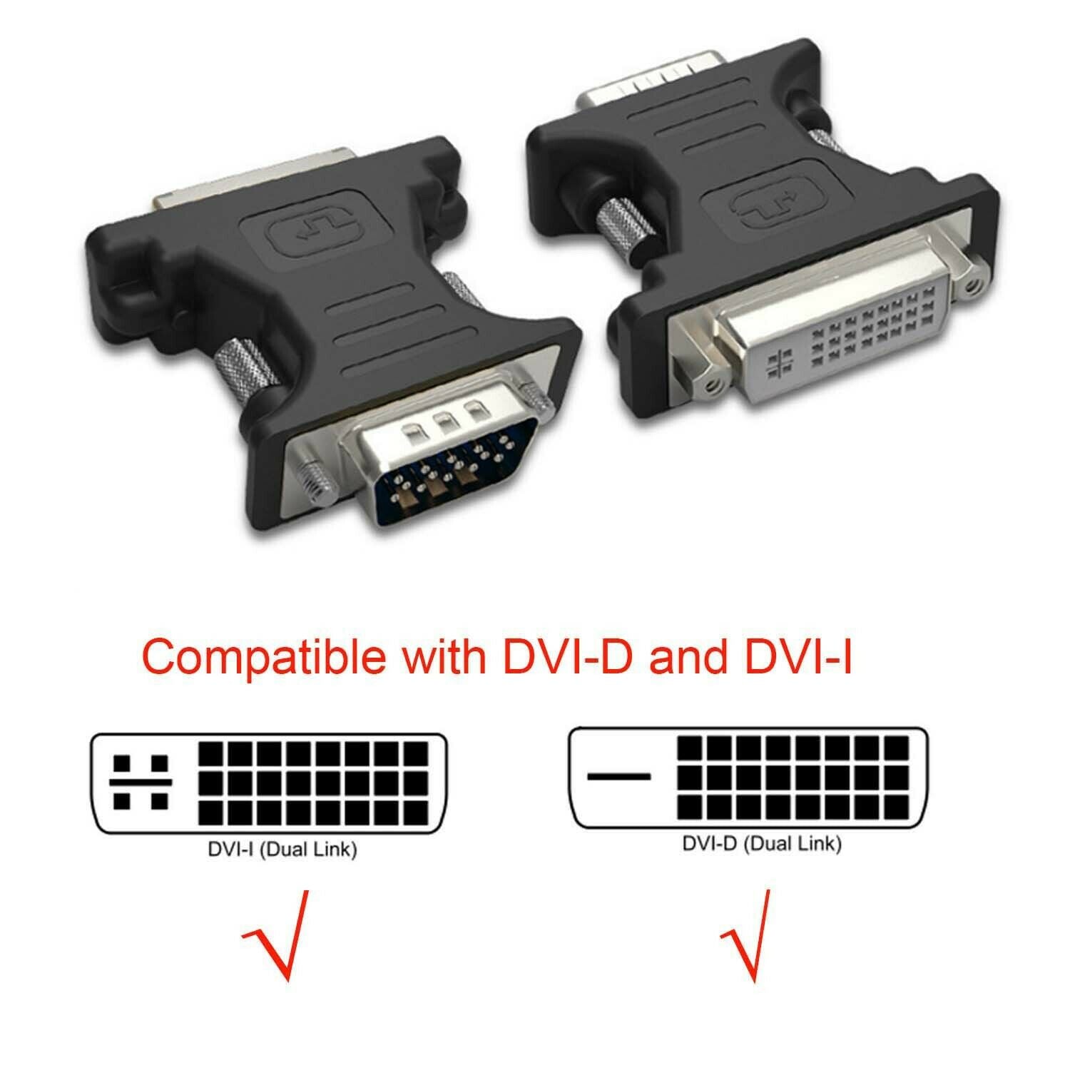 New DVI Female to VGA male adapter DVI-D dual link 24+1 ADAPTOR Converter
