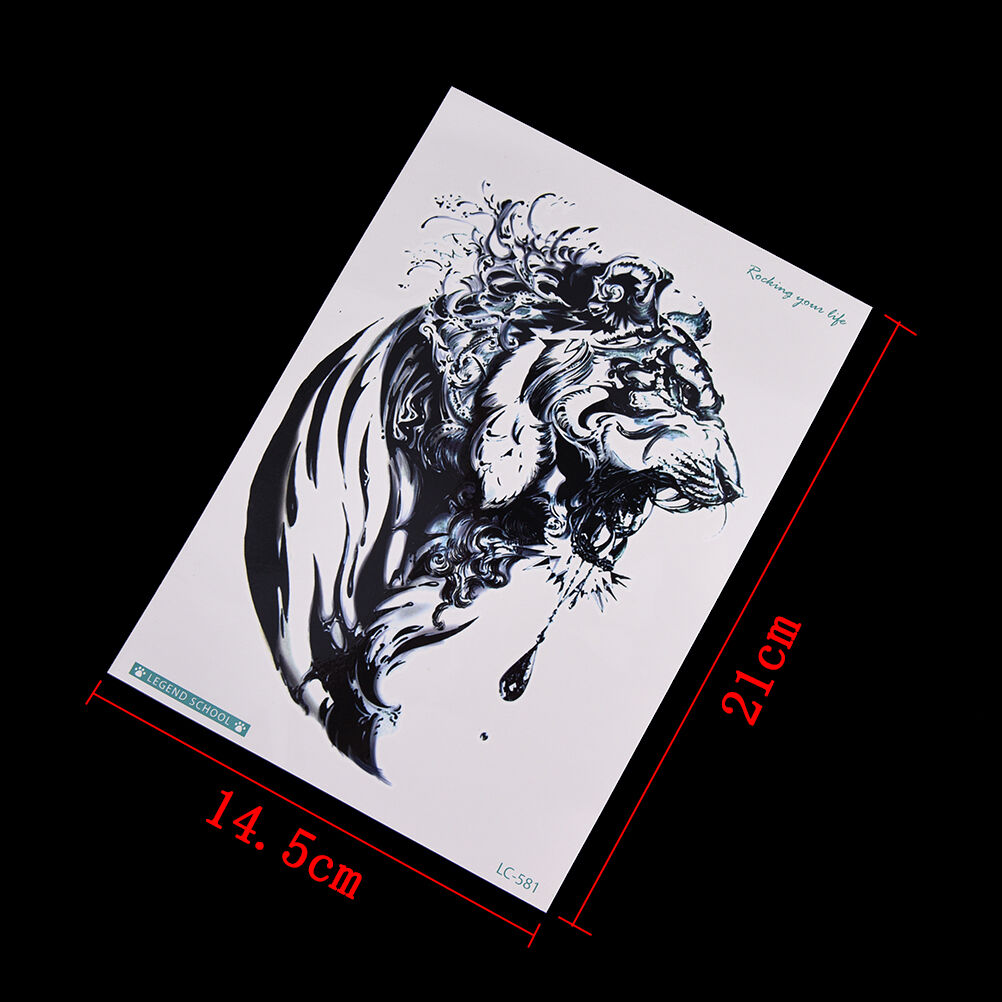 1Pc Makeup Tiger Tattoo Arm Body Art Waterproof Temporary Tattoo Stickers BDAU