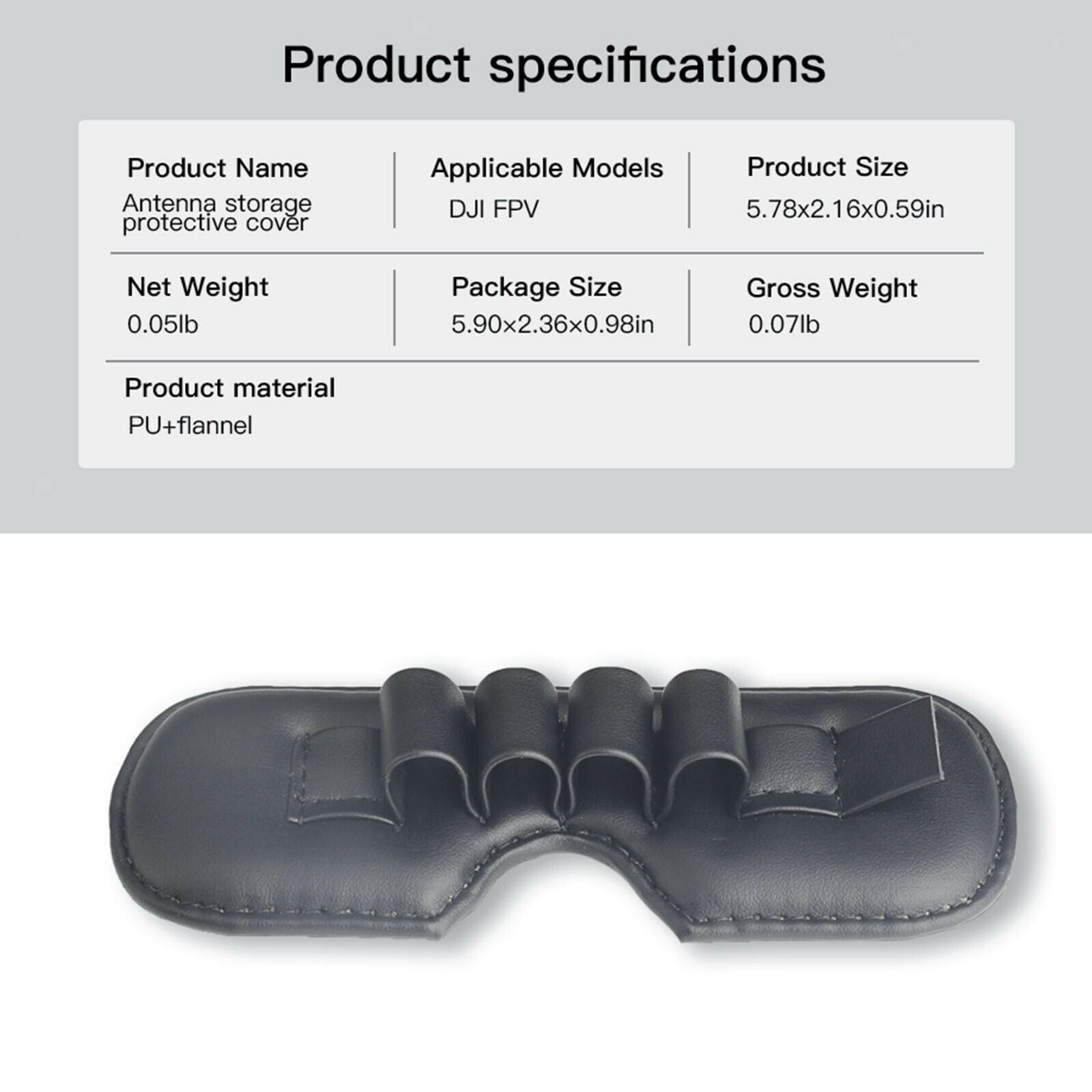 Antenna PU Storage Mat for DJI FPV 4K RC Drone Goggles Antenna Accessories