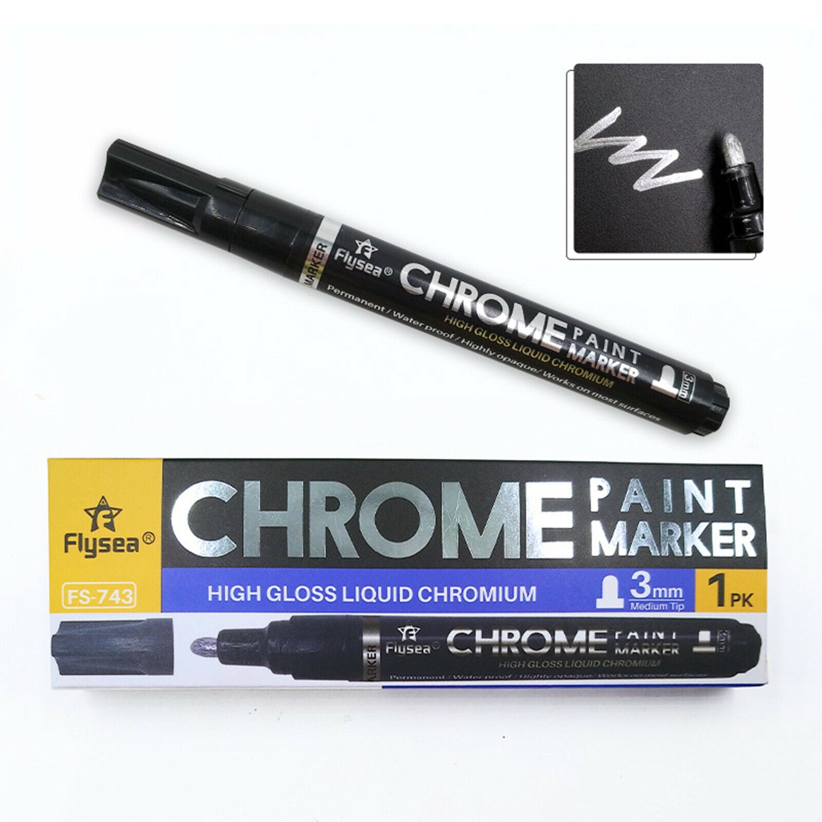 2Pcs Paint Markers Pens - Oil Based Waterproof Marker Wood Fabric Glass