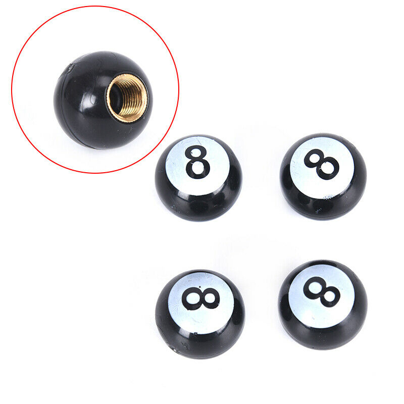 4x Billids Black 8 Bicycle And C Tire Valve Stems Cover Tire Valve Caps^.l8