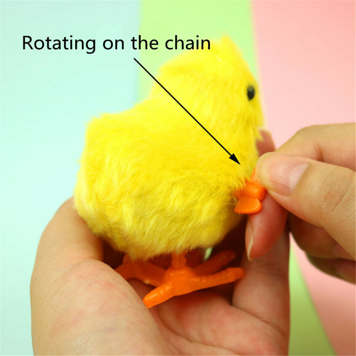 1pc Wind-up Hopping Jumping Chicken Clockwork Walking Children Kids Toys Random