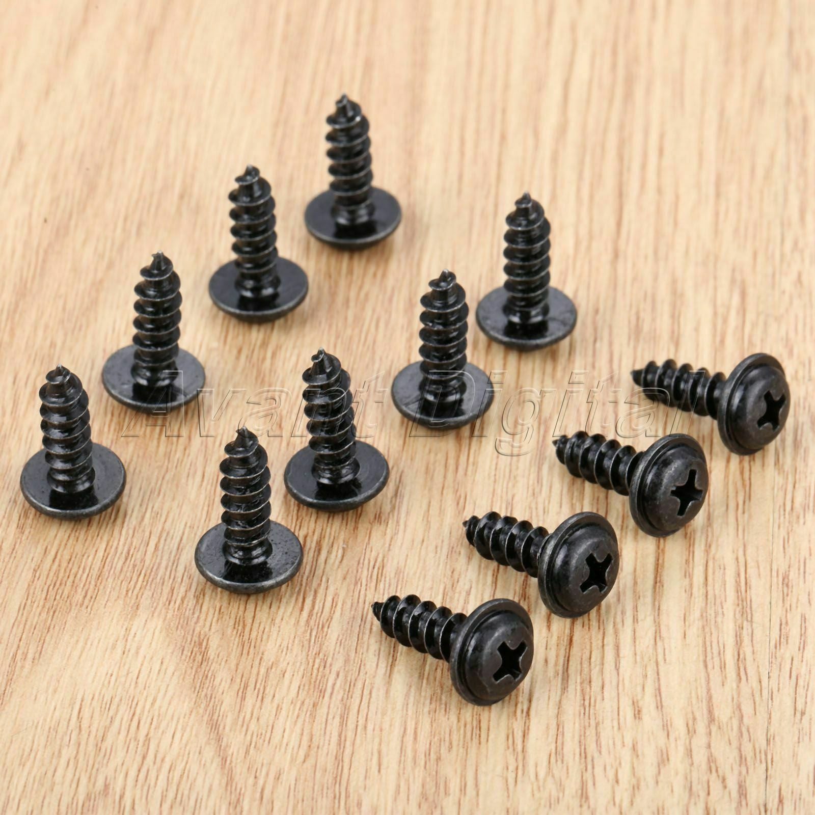 50x Auto Tapping Screws Fasteners Retainers 10.8x18.8mm Clips Metal Universal