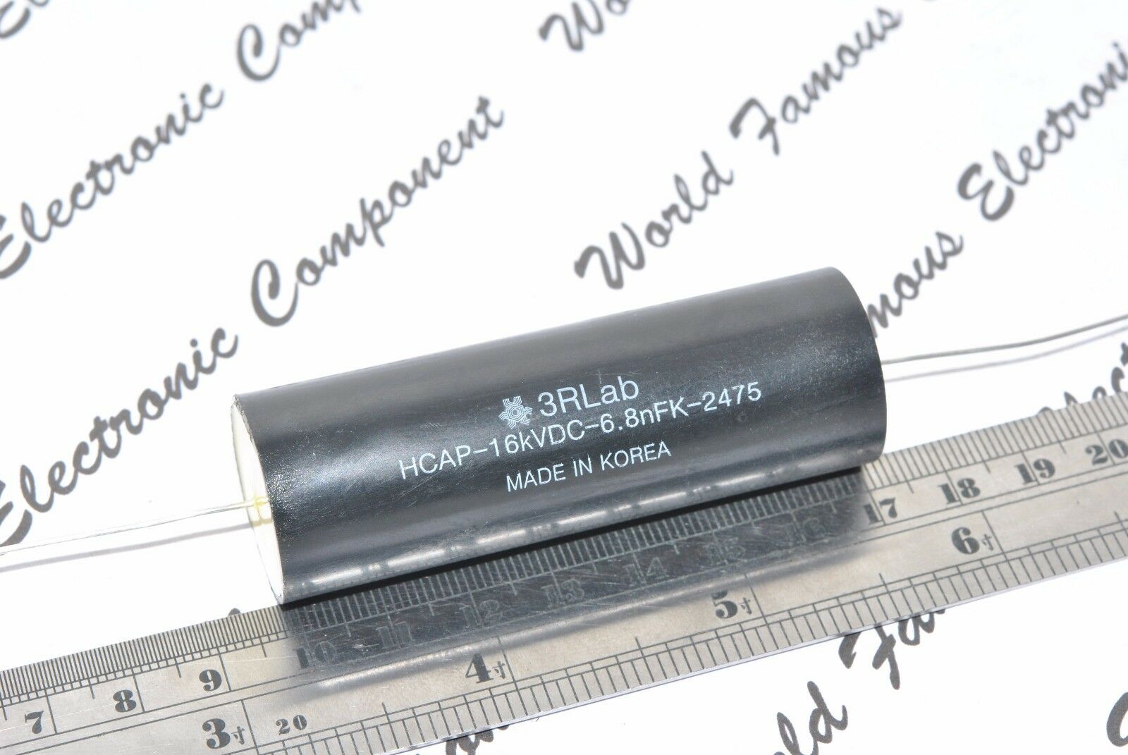 1pcs - 3RLab HCAP 6800p (6800pF 6,8nF) 16000V (16KV) 10% Axial Capacitor