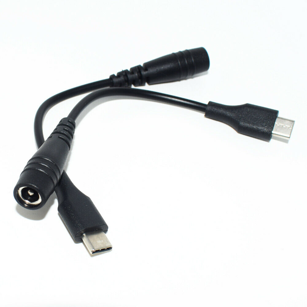 10x USB 3.1 Type C Male To 5.5x2.1mm Female DC Power Charger Adapter Cable 15cm