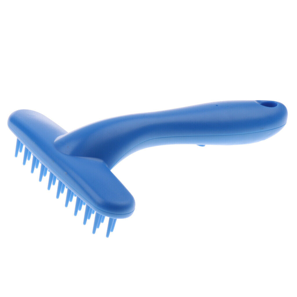 Pet Cat Dog Kitten Puppy Plastic Flea Comb Hair And Fur Grooming Brush Blue