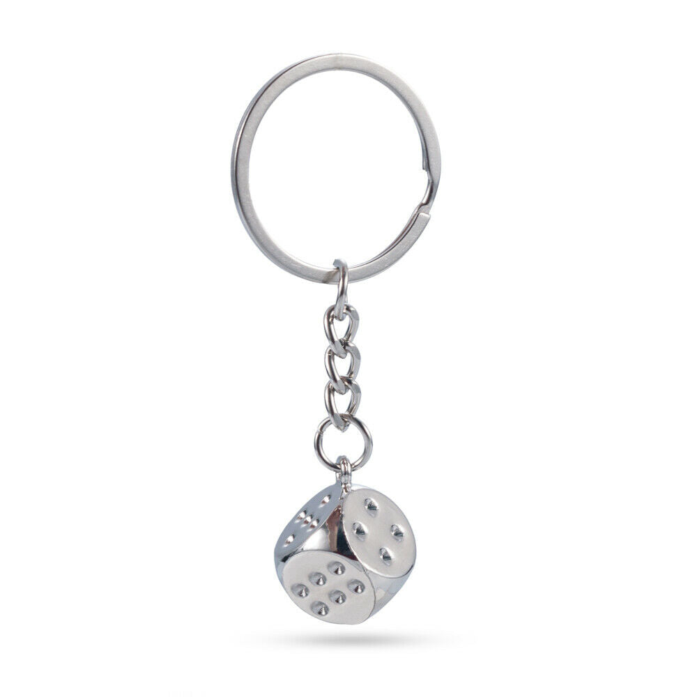 Creative Dice Keychain Key Chain Ring Metal Pendant Keyring Car Key Holder 1pc