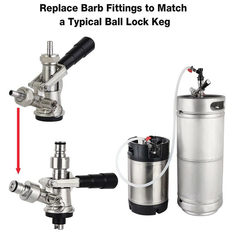 Beer Keg Coupler Adapter, Keg Tap to Ball Lock  Disconnect FPT 5/8inch ThreaC1Q1
