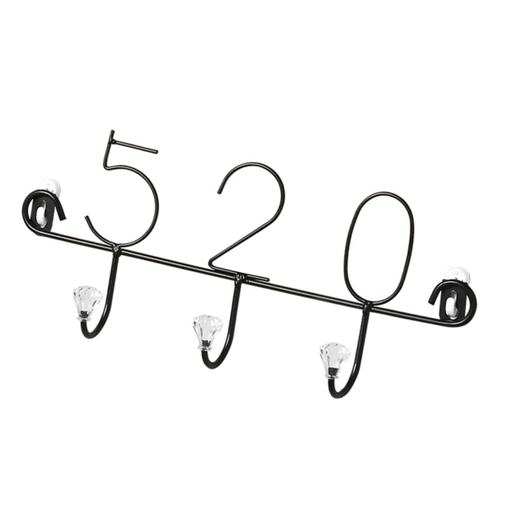 Multi-purpose Metal Wall Mounted Coat Hat Hanger Robe Rack for Wall Ornament