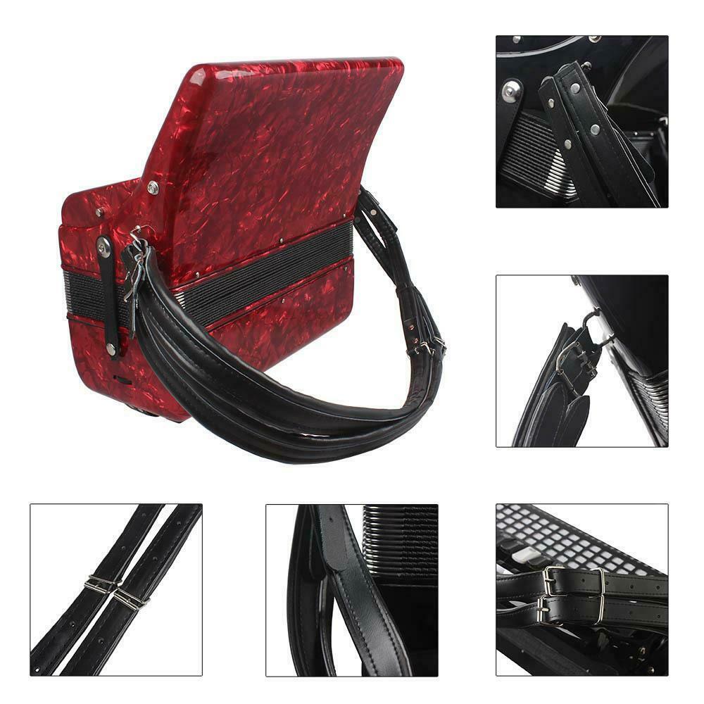 1 Pair Leather Accordion Straps Arm Straps Thickened Belts Parts Black