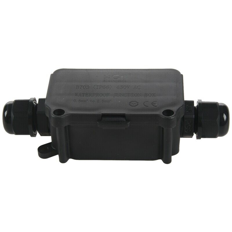IP66 Waterproof Outdoor 2 Cable PG9 Black Plastic Connector Gland Electrical JX2