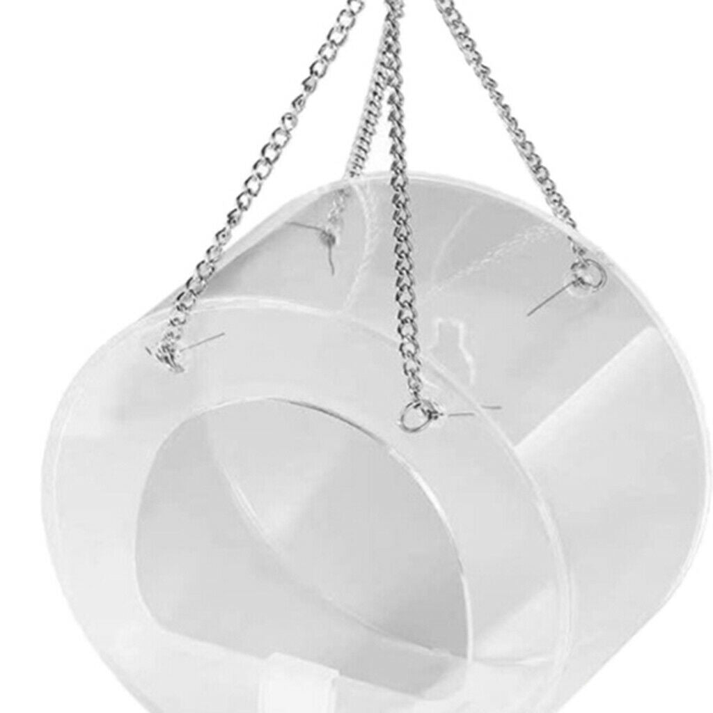Window Bird Feeder Food Box - Clear Acrylic - Removable Slide Out Tray Outdoor