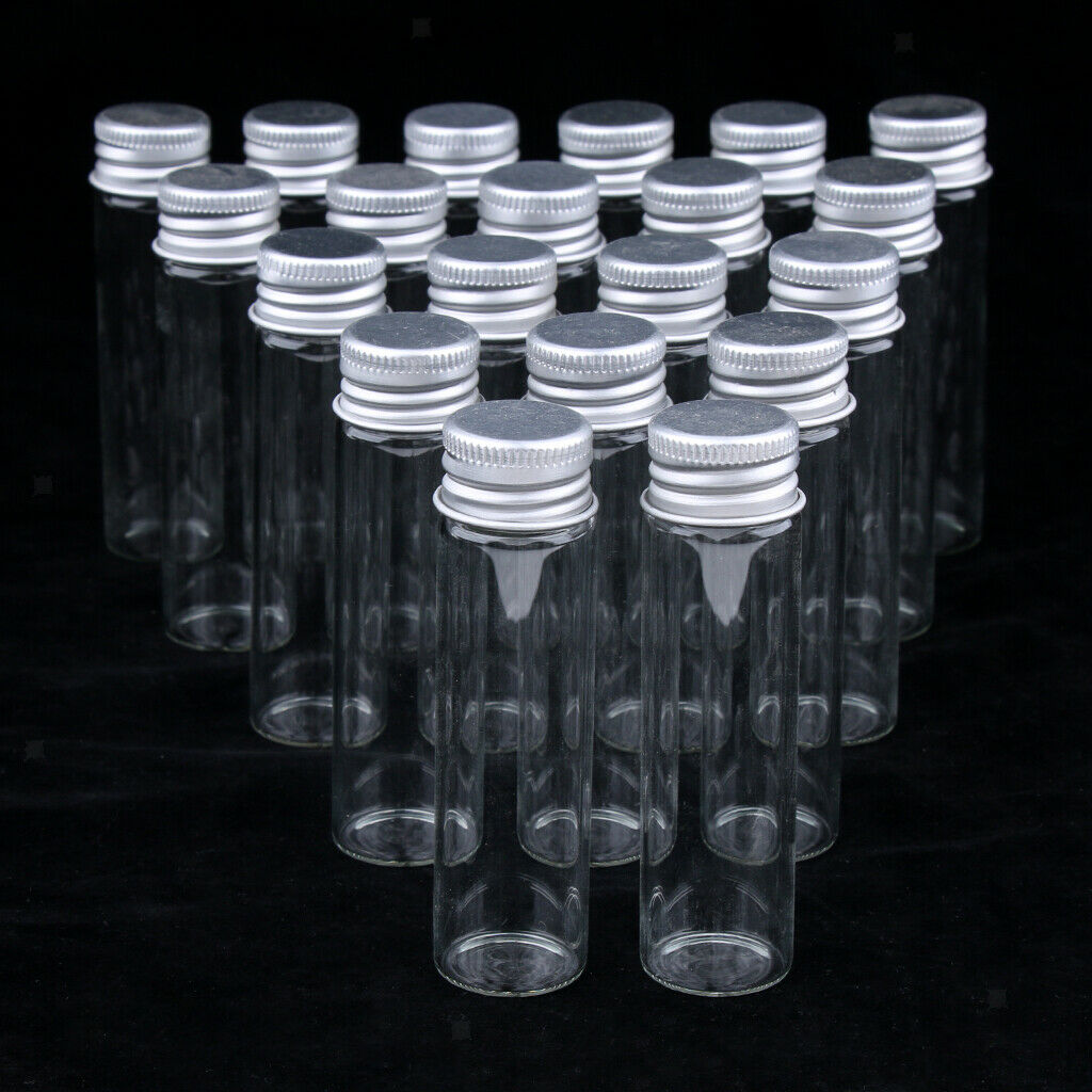 20X Empty Refillable Cosmetic Container Bottle Round Glass Jar Cannings 25ml