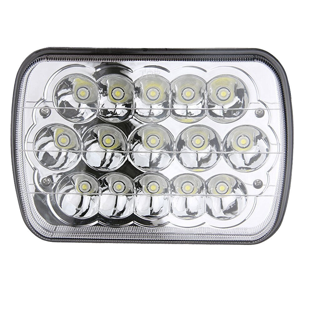 7"x6'' 15LED HID Bulb Light H4 Crystal Clear Sealed Car Van Hi/Lo Beam Headlight