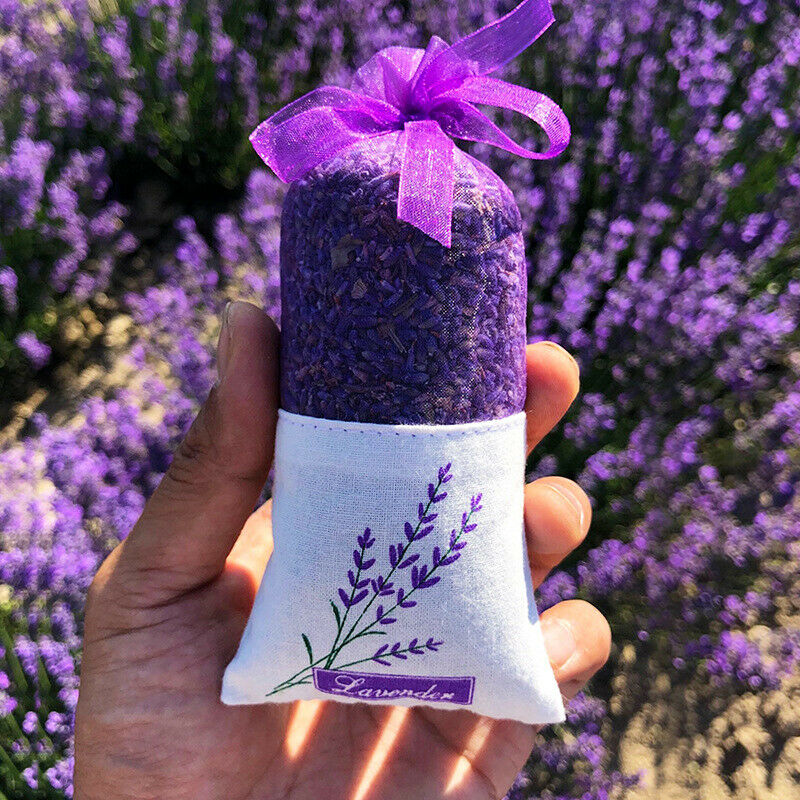 Natural Dried Lavender Bud Flower Sachet Bag Filling Car Room Air Refresh.l8