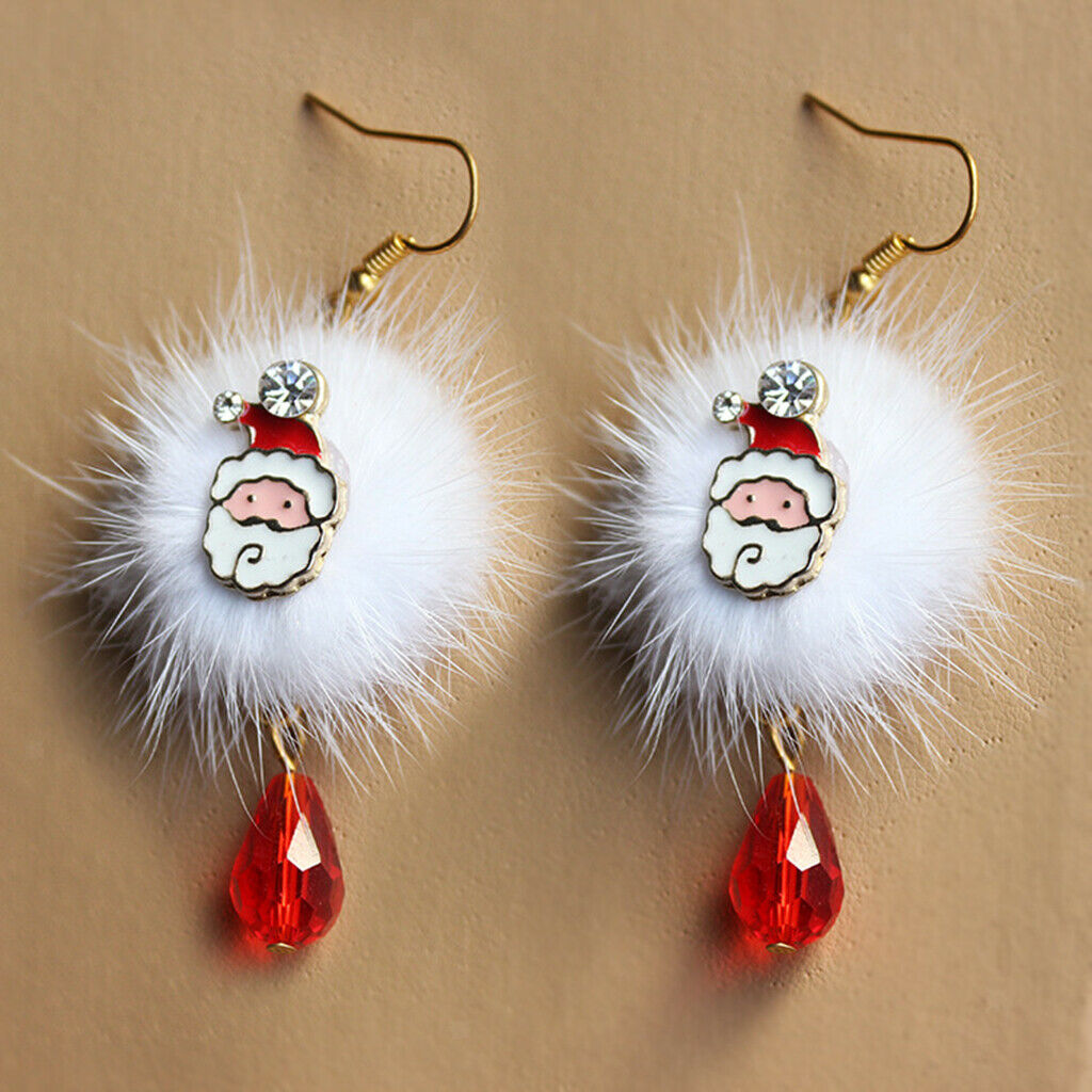 5 pairs shining crystal rhinestone colorful christmas theme fashion earrings