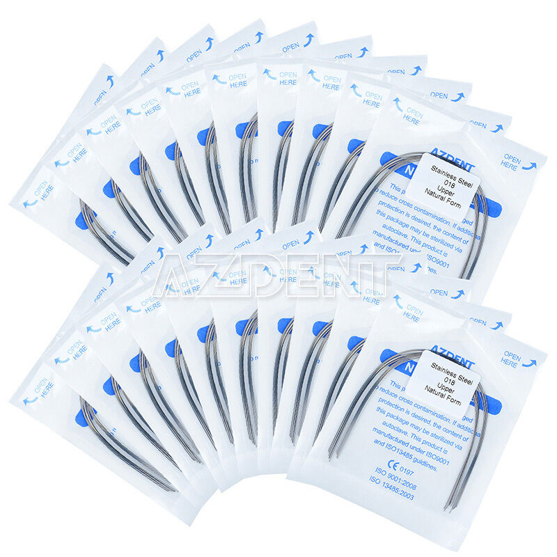 50Bags Dental Orthodontic Arch Wires Stainless Steel Nature Round 018 Upper AZ
