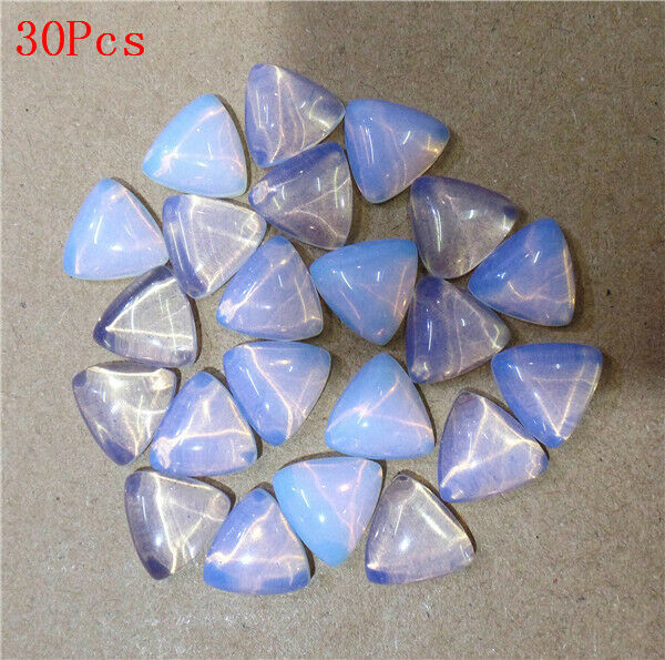 30Pcs 10x6mm Wholesale White Opal Triangle Cab Cabochon Jewelry Making HH7292