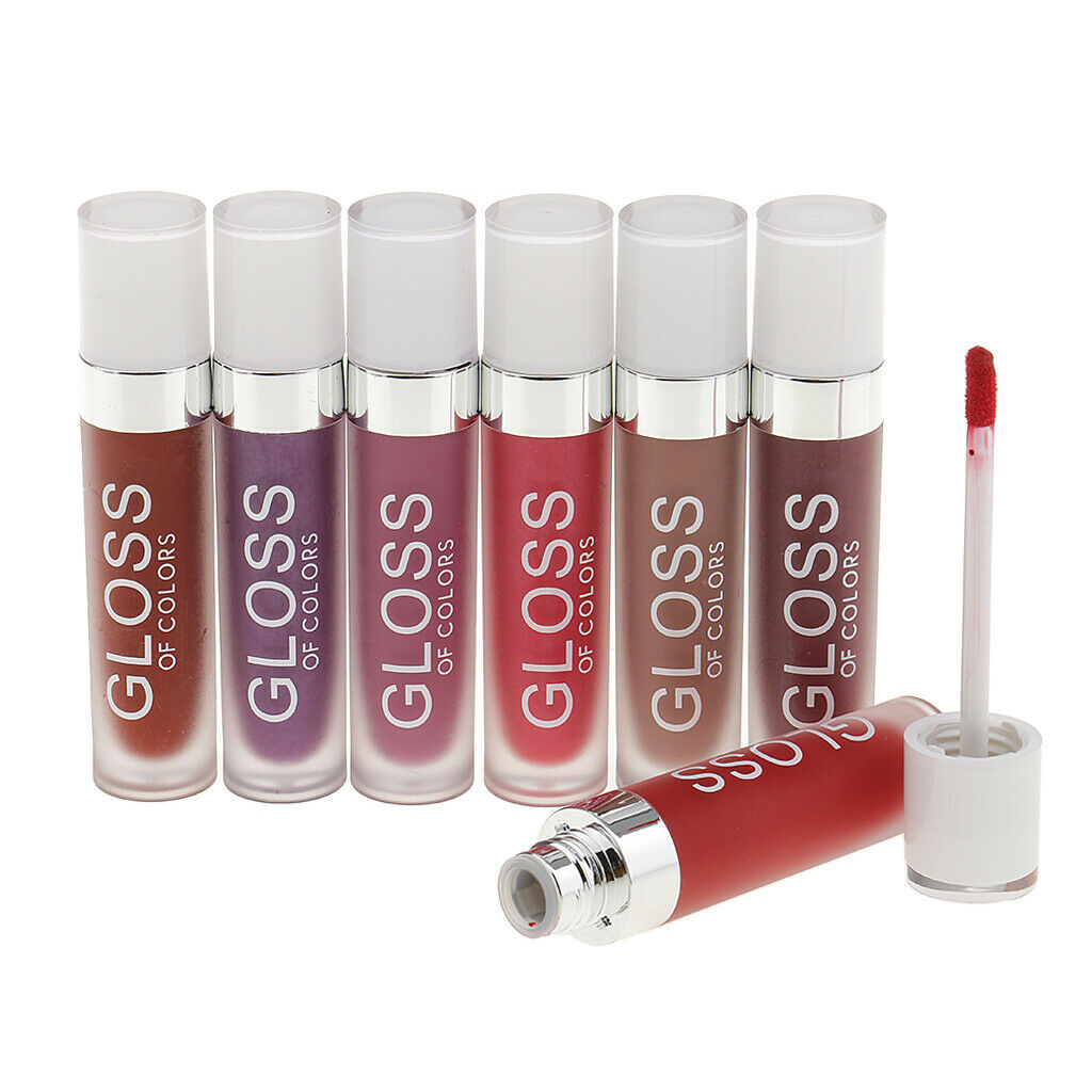 7pcs Cosmetic Matte Lip Gloss Liquid Lipstick Lip Pencil Stick Makeup Kit