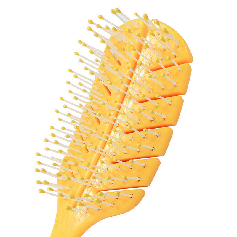 Hair Brush Hair Massage Comb Leaf-Shaped Hairbrush Salon Hairdressing Too.l8