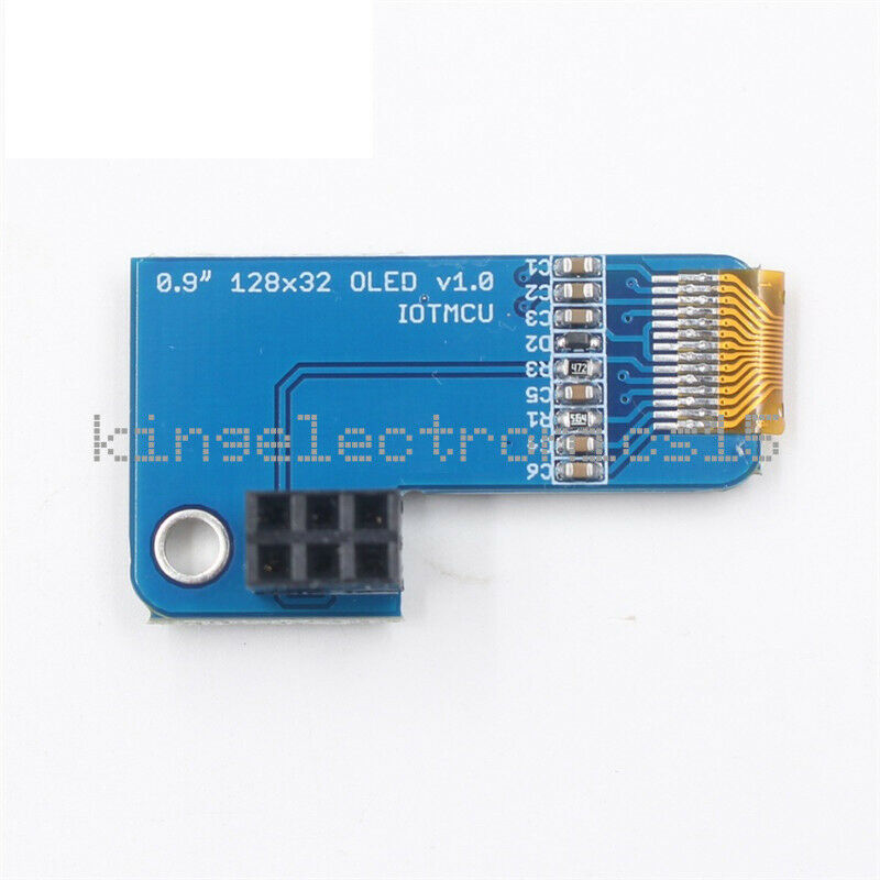 1PCS  I2C 0.91inch Blue OLED Display Screen 128x32 SSD1306 for RPI Raspberry Pi